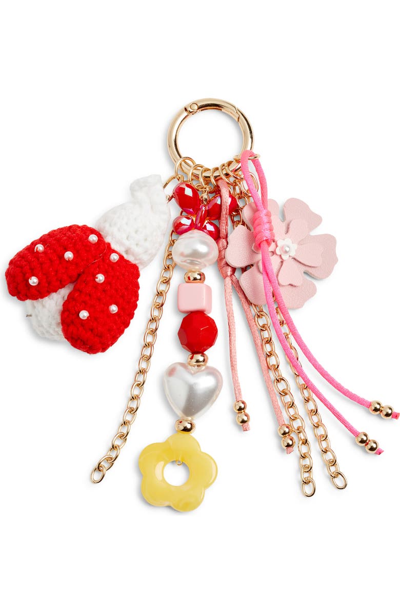 Chelsea28 Flower Ladybug Bag Charm, Main, color, Red Multi- Gold
