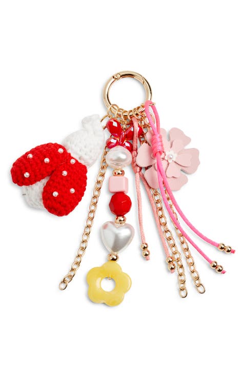 Flower Ladybug Bag Charm