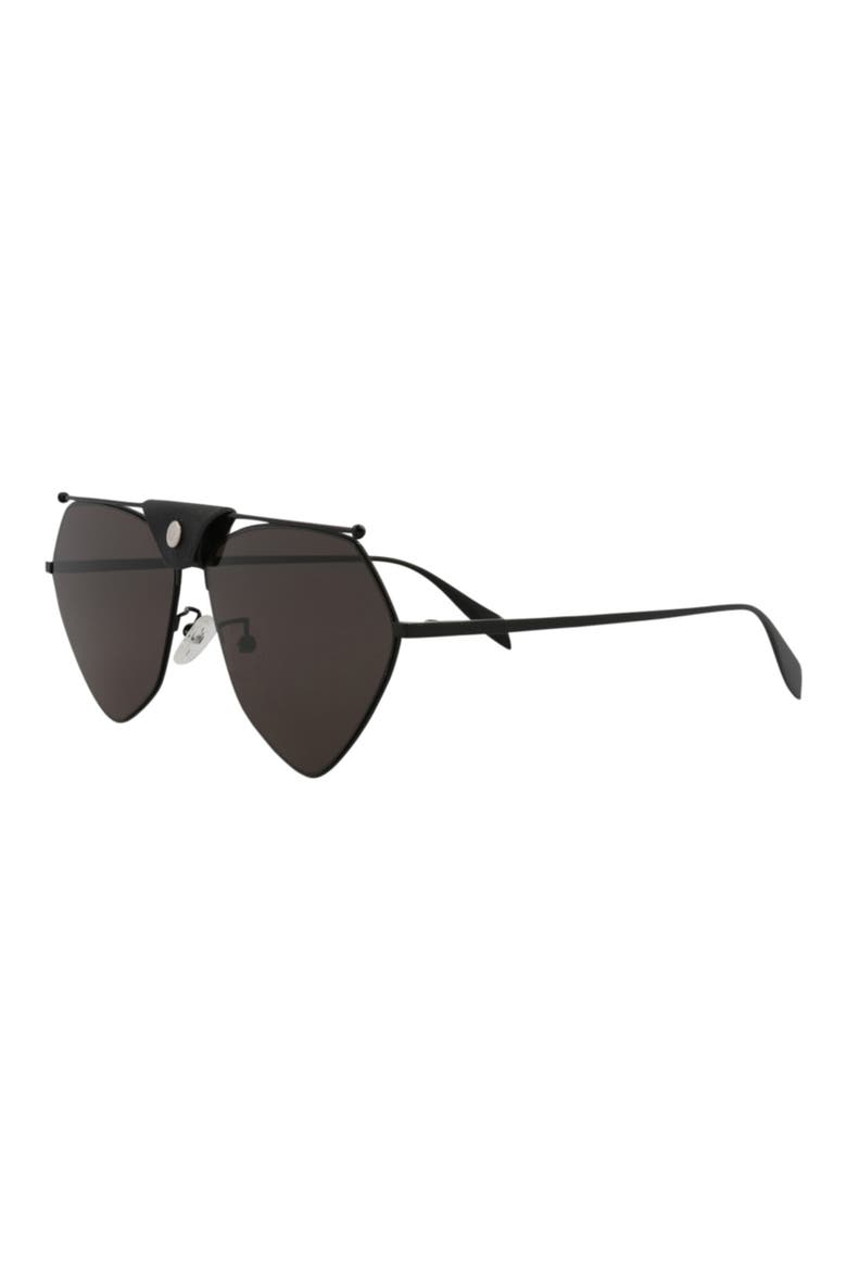 62mm Aviator Sunglasses, Alternate, color, BLACK BLACK GREY