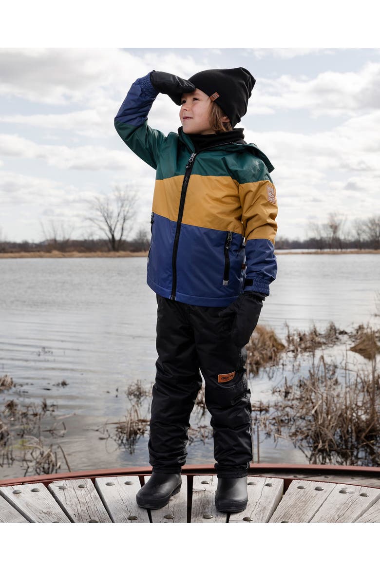 Mid-Season Two-Piece Outerwear Set, Alternate, color, Green, Yellow and Blue