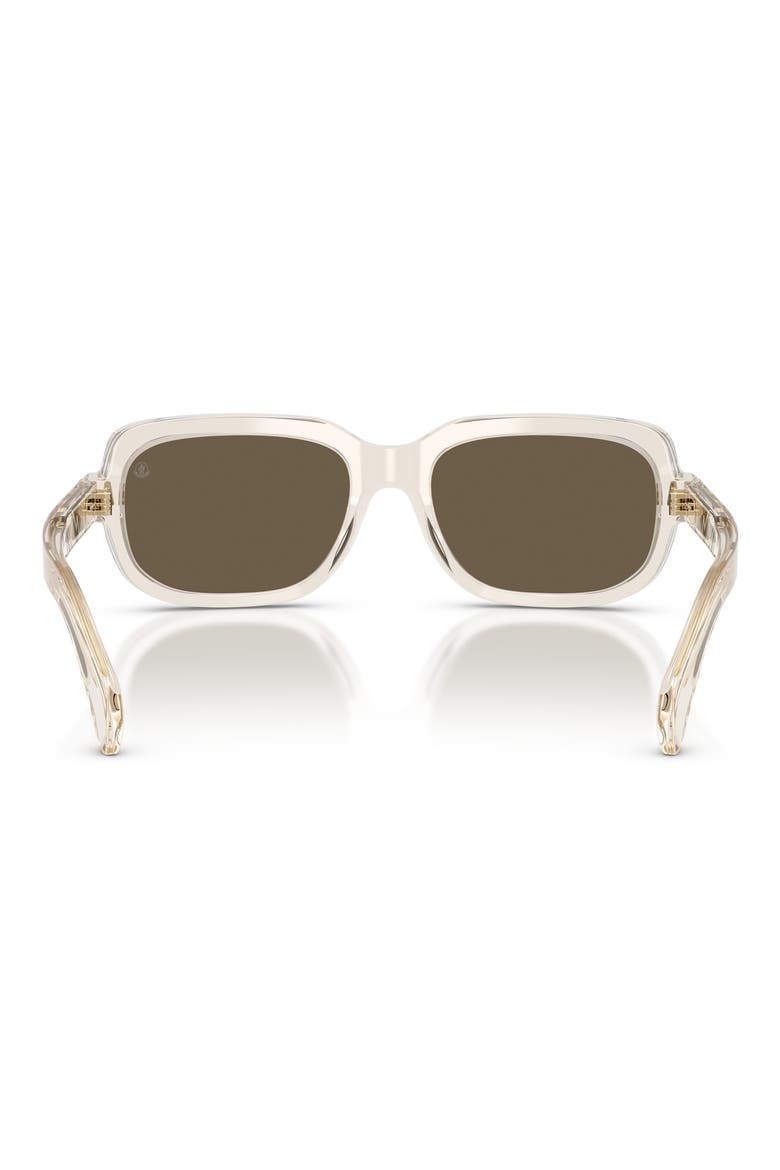 55mm Pillow Sunglasses, Alternate, color, TRANSPARENT BUTTER / BROWN
