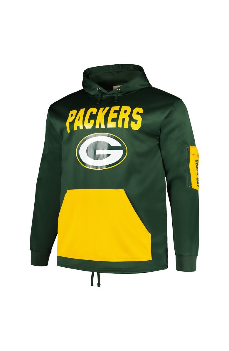 FANATICS Men's Fanatics Branded Green Green Bay Packers Big & Tall Pullover Hoodie, Alternate, color,