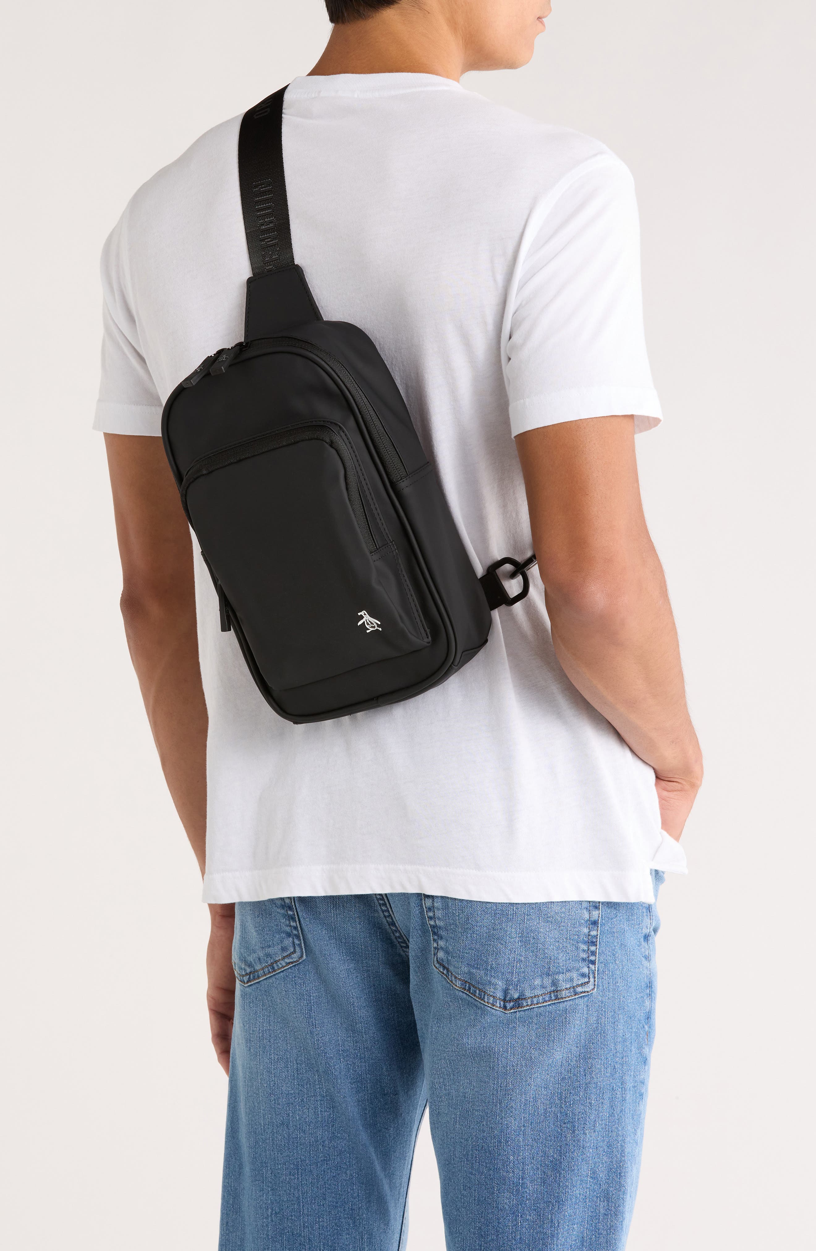 Original Penguin Sling Crossbody Bag, Alternate, color, Black