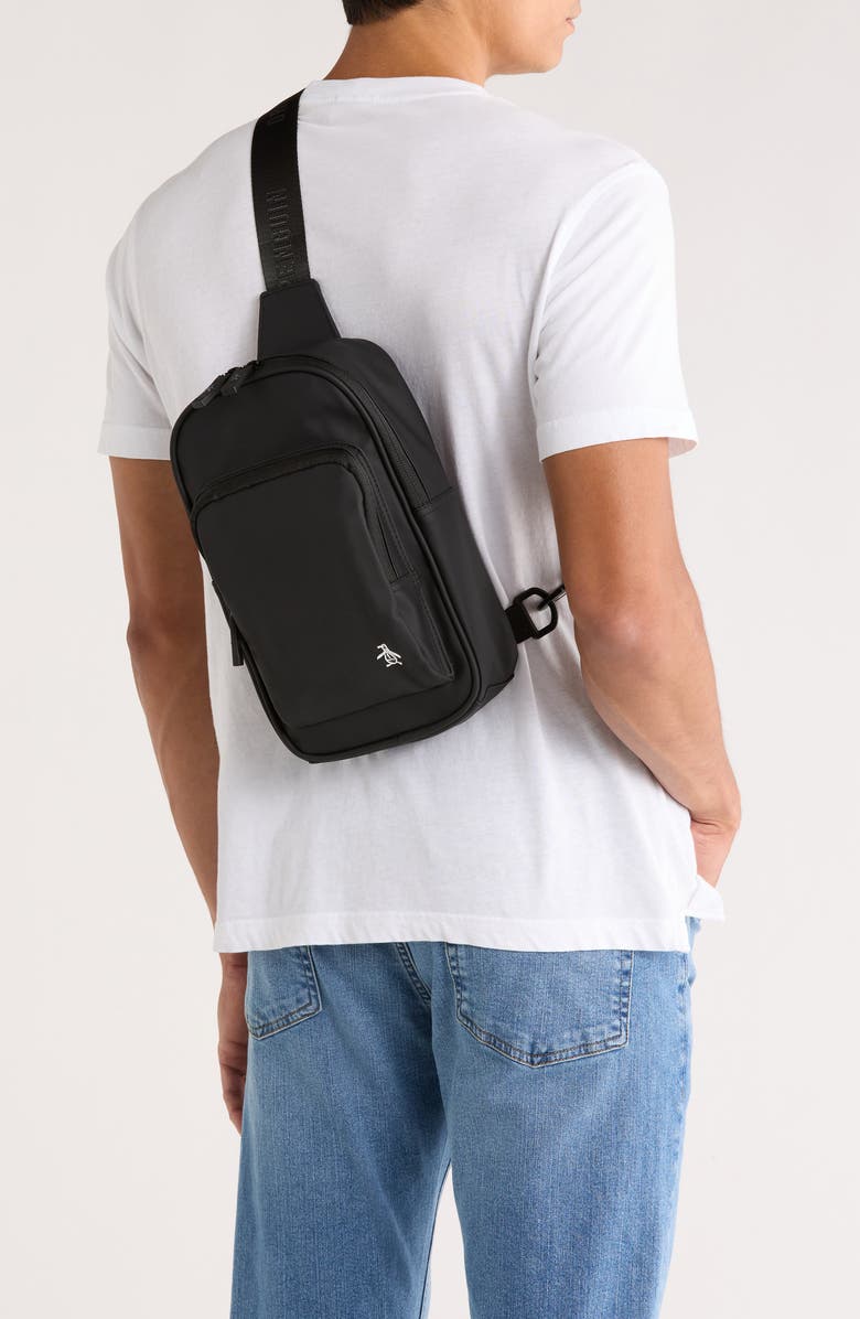 Original Penguin Sling Crossbody Bag, Alternate, color, Black