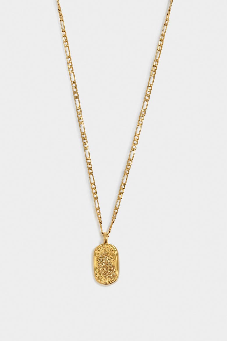 'Gemini' Waterproof Gold Zodiac Necklace, Alternate, color, GOLD