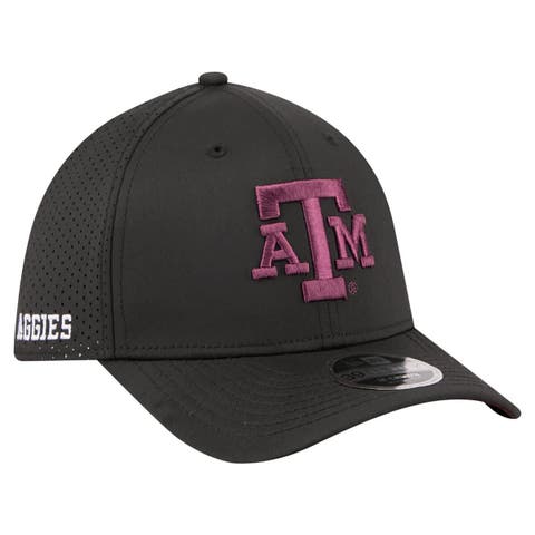 Men's New Era  Black Texas A&M Aggies 39THIRTY M-Crown Flex Fit Hat