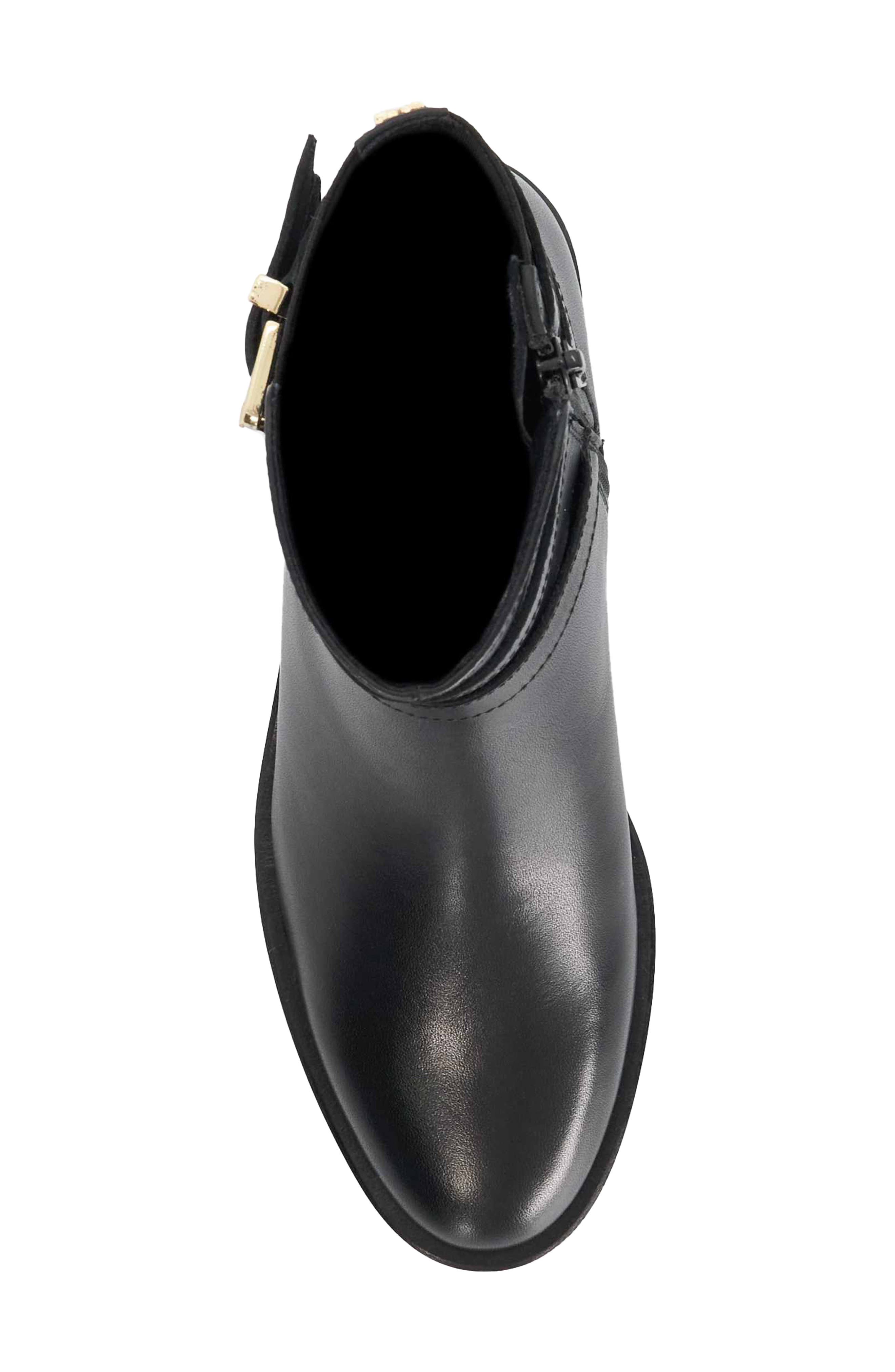 Patters Leather Bootie, Alternate, color, BLACK