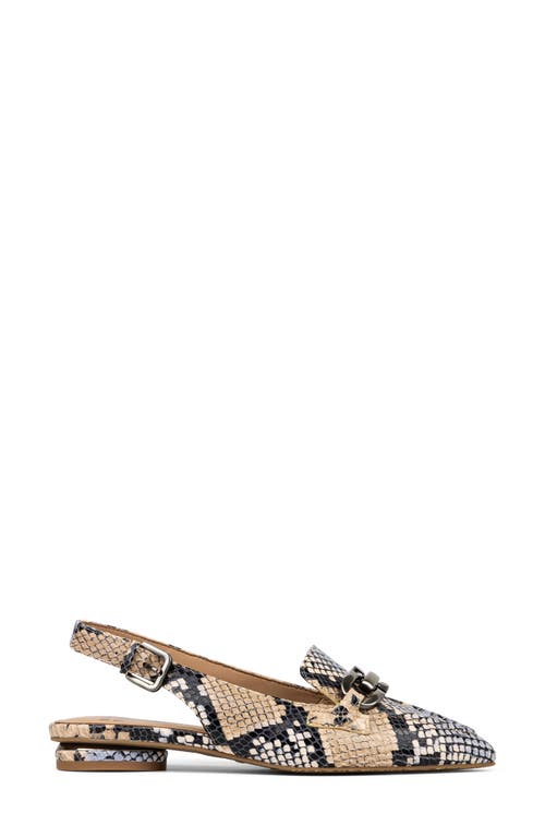 DONALD PLINER DONALD PLINER SNAKESKIN PRINT SLINGBACK LOAFER MULE