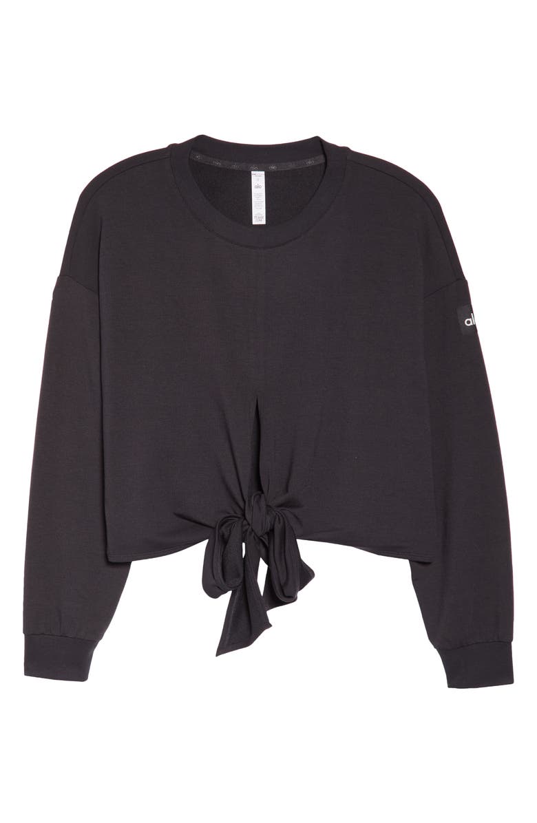 Alo Dreamy Wrap Crop Sweatshirt, Alternate, color,