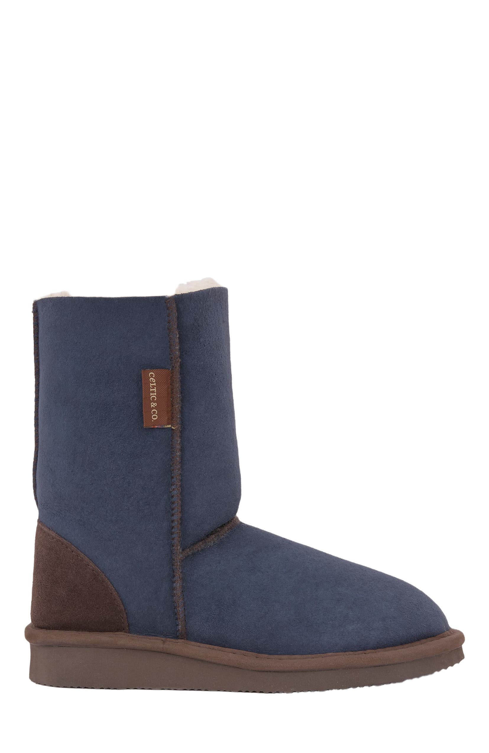 Celtic & Co. Shearling House Boots, Alternate, color, Blue Iris