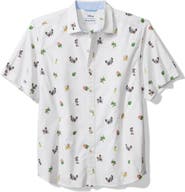 Tommy Bahama Nova Wave Beach Cruiser Short Sleeve Stretch Cotton Button-Up Shirt