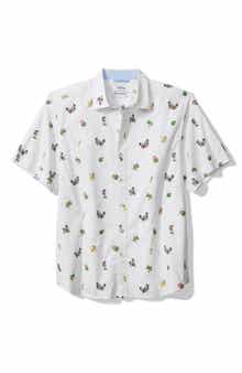 Tommy Bahama Nova Wave Beach Cruiser Short Sleeve Stretch Cotton Button-Up Shirt