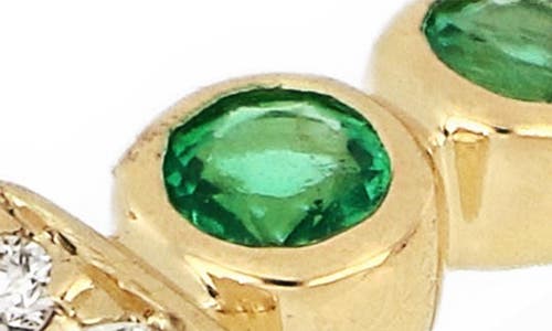 Bony Levy El Mar Diamond & Emerald Stackable Ring In Green