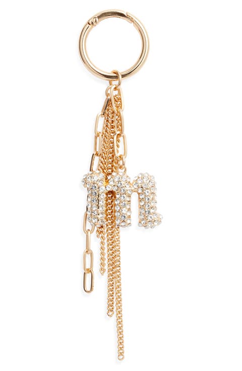Pavé Crystal Inital Bag Charm