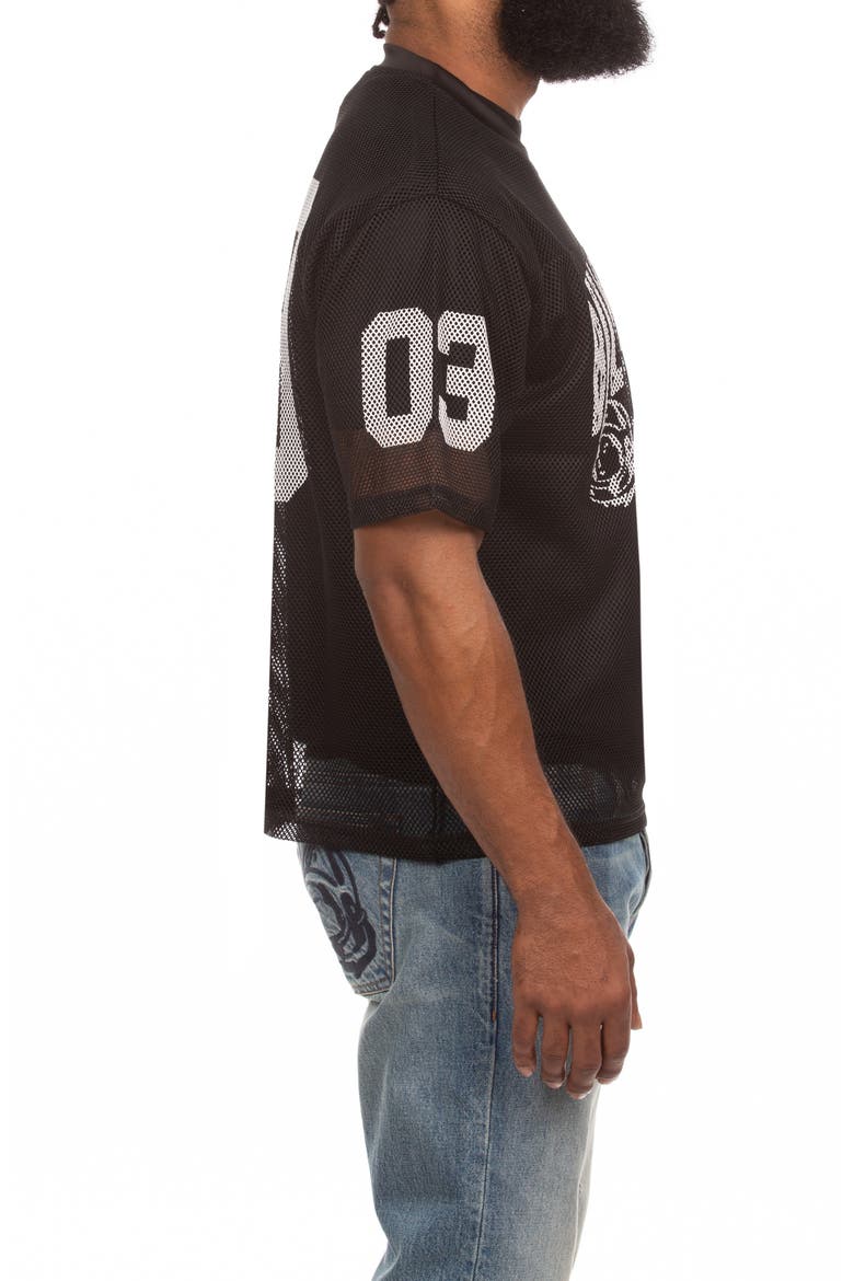 Varsity Mesh Graphic T-Shirt, Alternate, color, BLACK