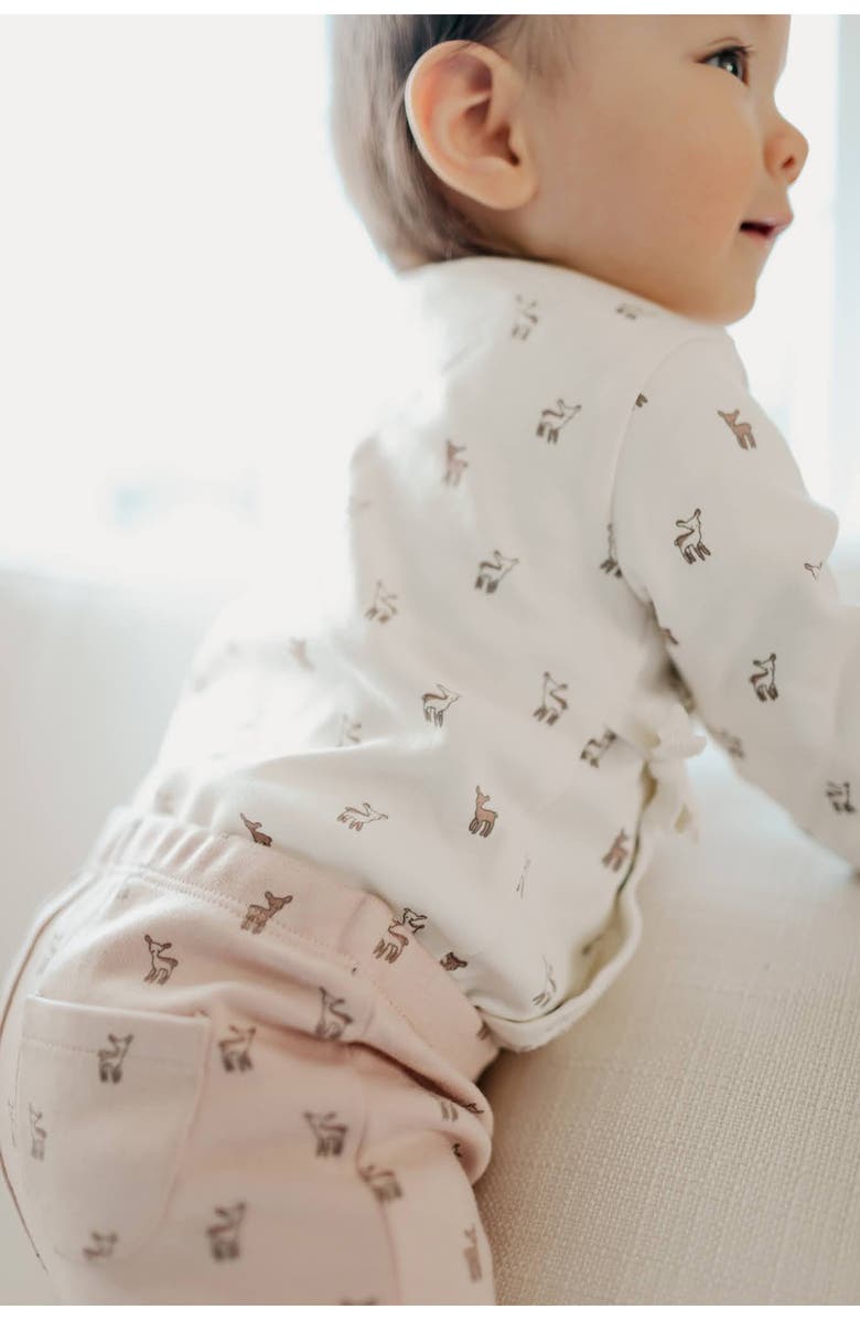 Pehr Hatchlings Fawn Organic Cotton Bodysuit, Pants & Cap, Alternate, color, 