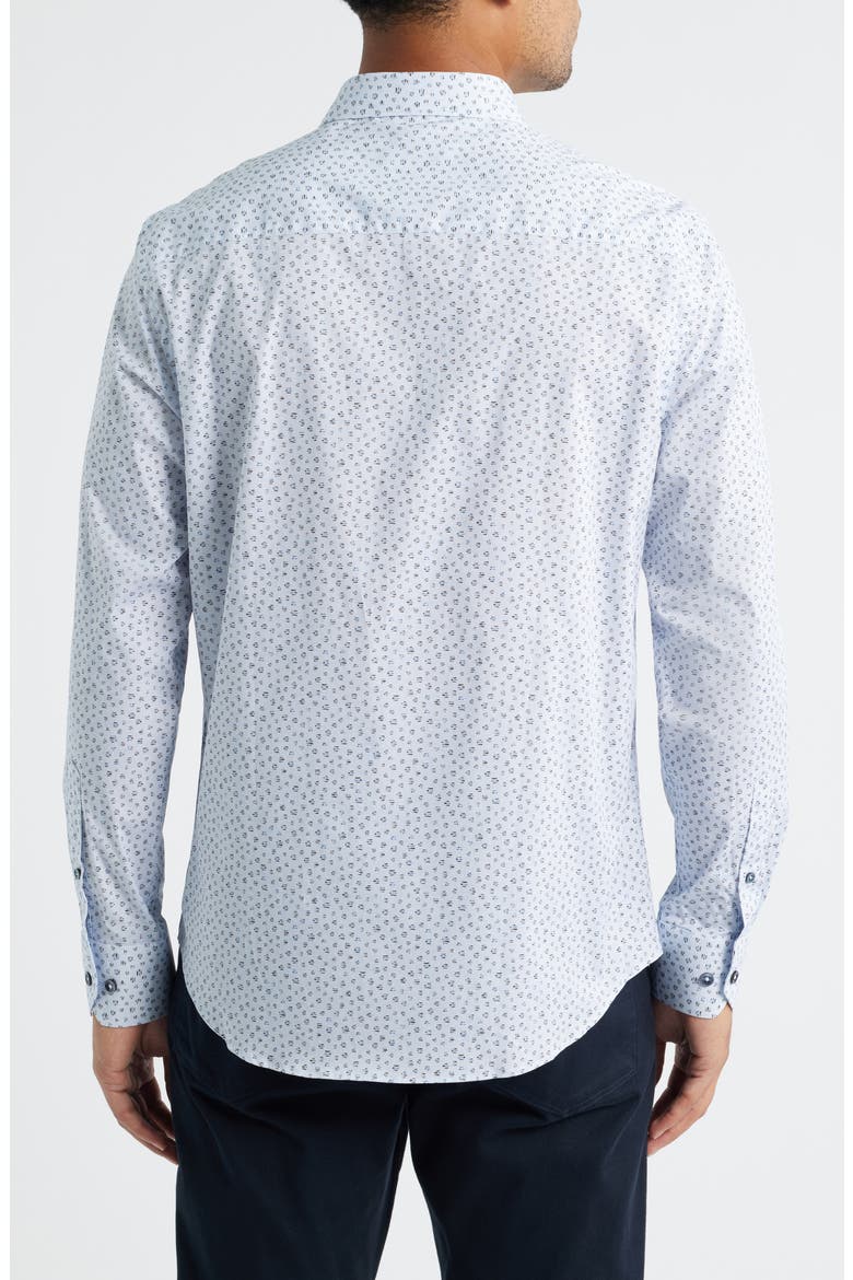 Julian Shaped Fit Button-Up Shirt, Alternate, color, SKY
