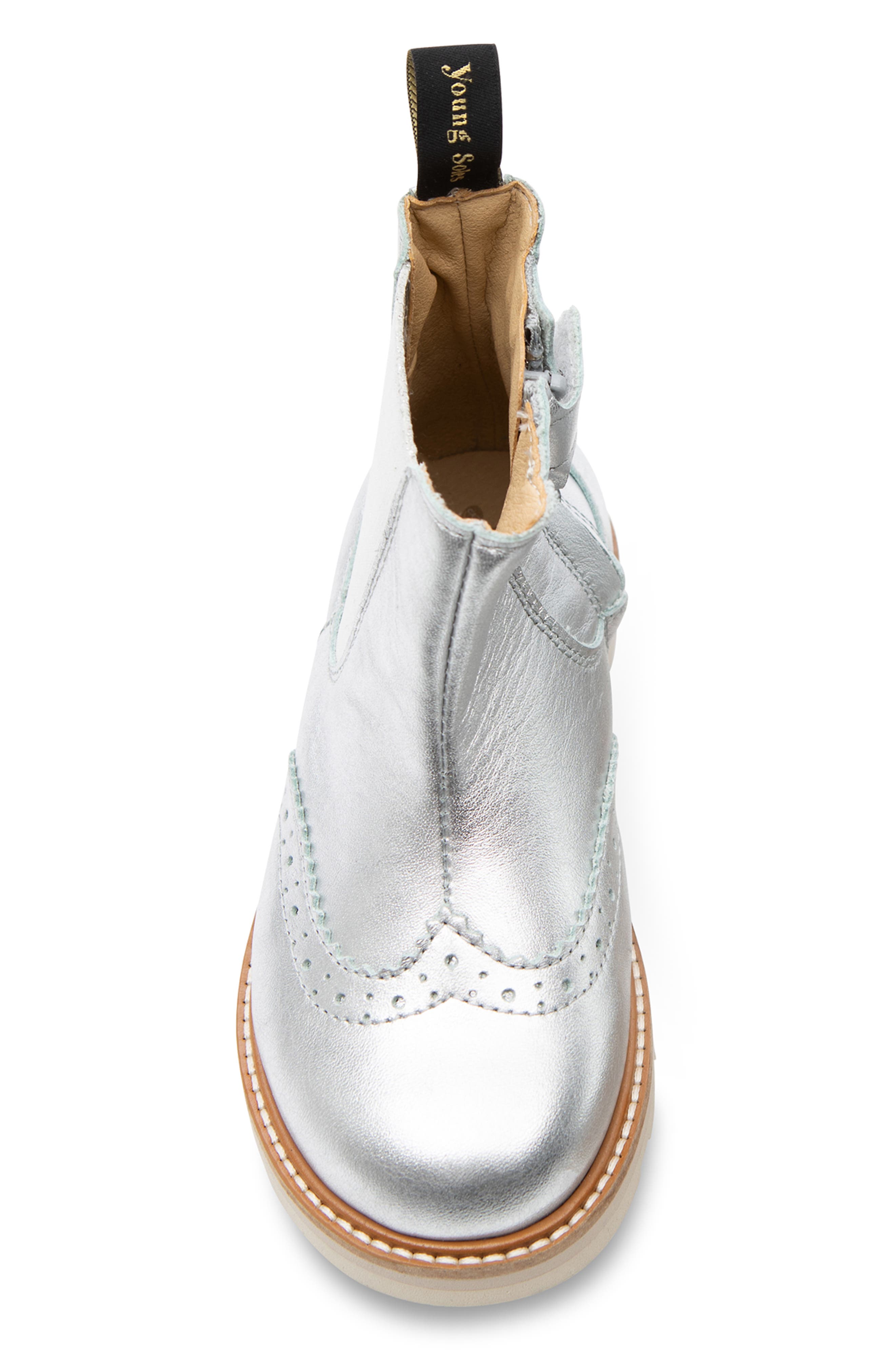 Young Soles Francis Kids Chelsea Boot, Alternate, color, Silver