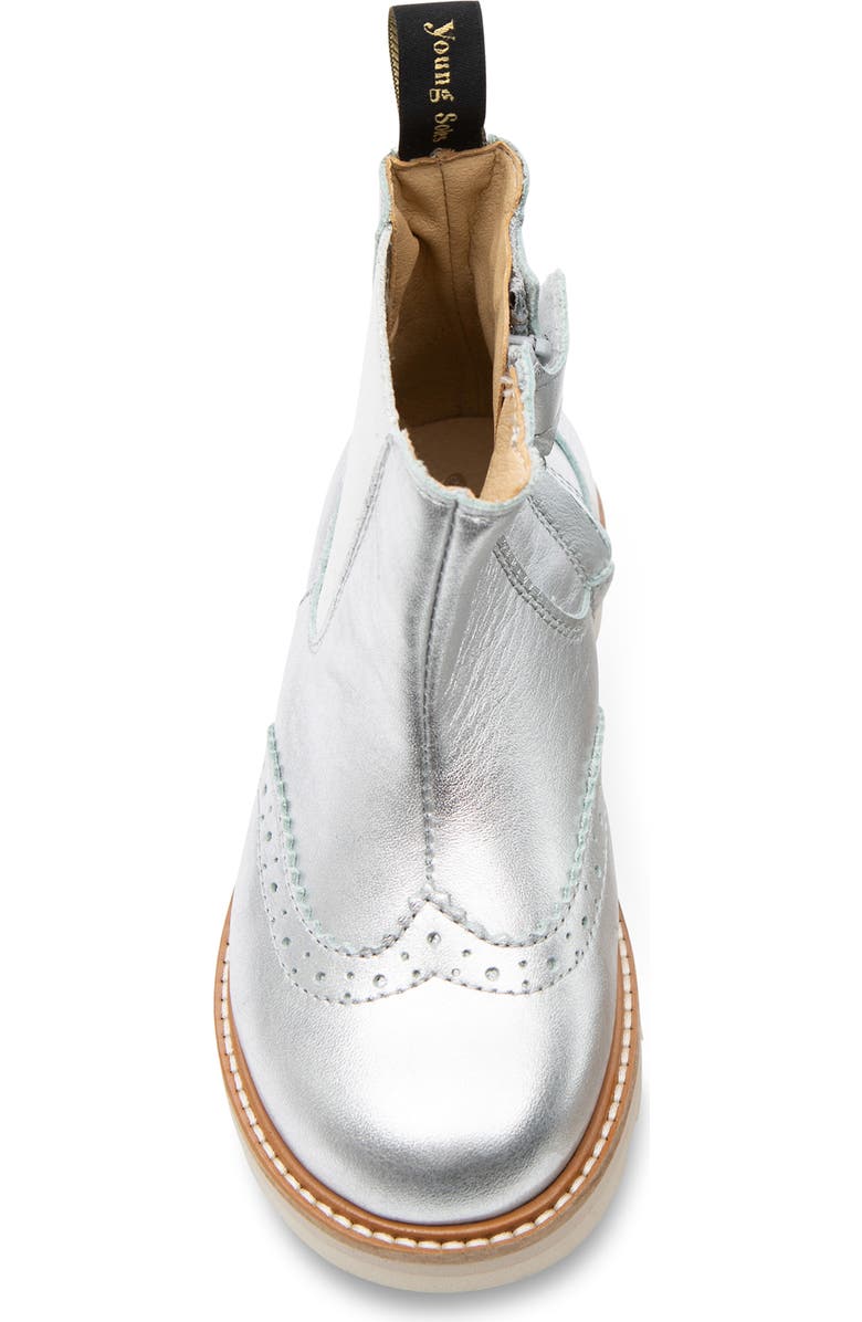 Young Soles Francis Kids Chelsea Boot, Alternate, color, Silver