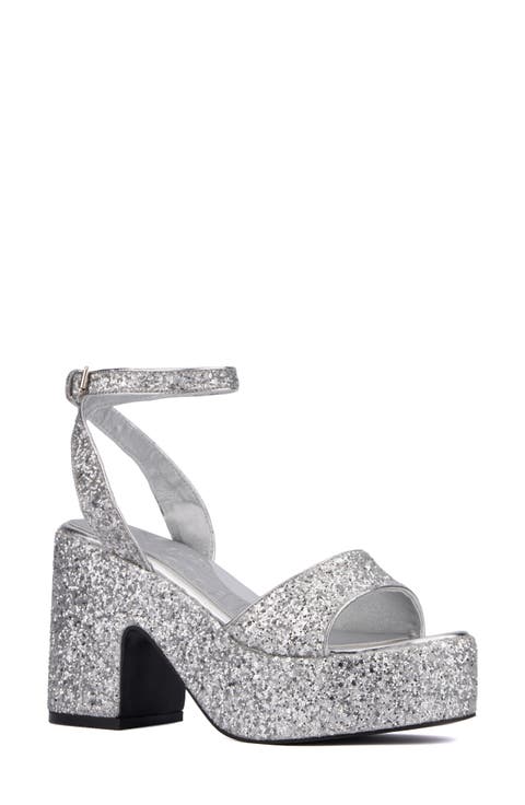 Capricorn Glitter Platform Sandal (Women)