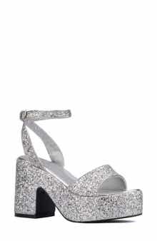OLIVIA MILLER Capricorn Glitter Platform Sandal