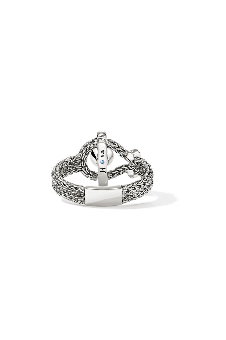 Icon Ring, Sterling Silver, Swiss Blue Topaz, 4mm, Alternate, color, SILVER