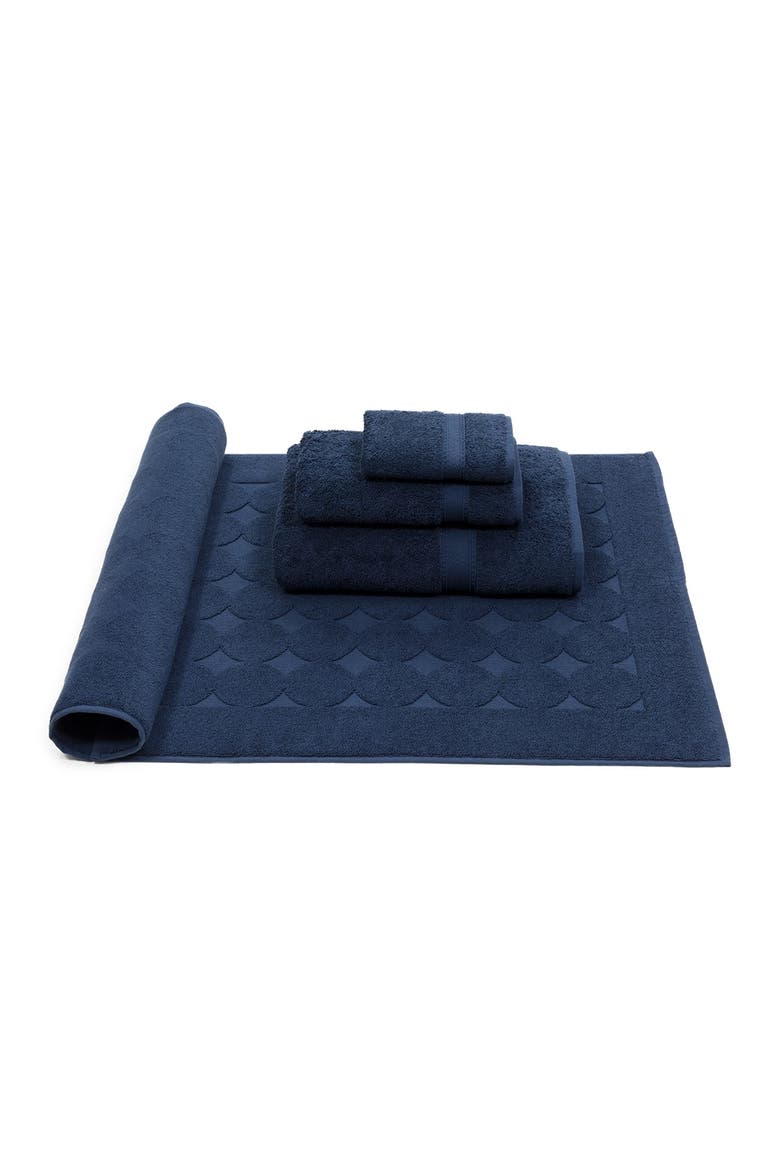 Sinemis Terry 4-Piece Towel Set - Navy, Main, color, NAVY