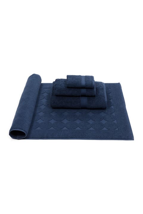 Sinemis Terry 4-Piece Towel Set - Navy