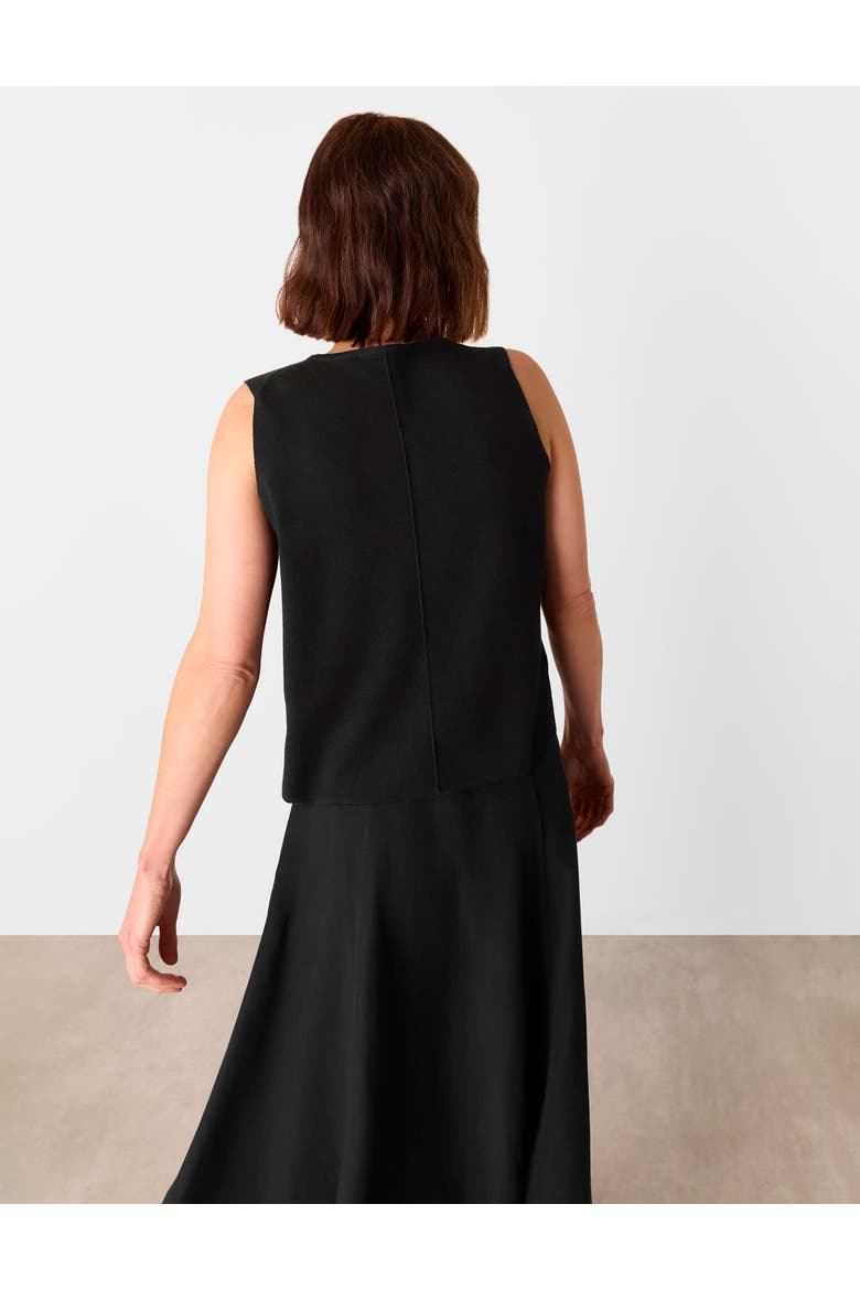 Lucy Button Front Knit Tank, Alternate, color, Black