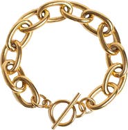 Outofoffice Chunky Round Gold Chain Bracelet