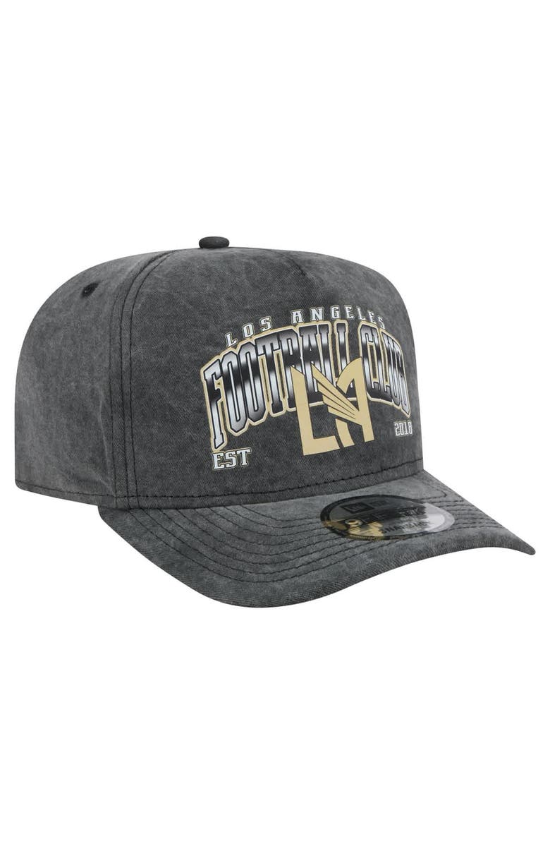 New Era Men's New Era  Black LAFC Washed 9FIFTY A-Frame Adjustable Hat, Alternate, color, Black