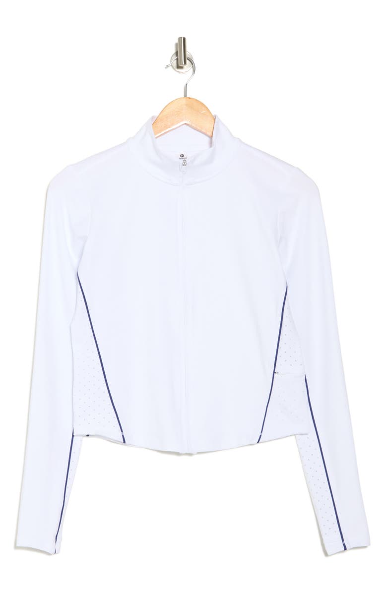 90 DEGREE BY REFLEX Serve It Up Interlock Tennis Jacket, Alternate, color, White