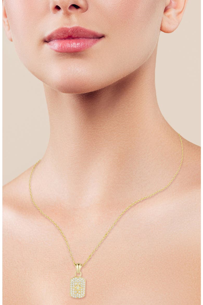 Star Tag Pendant Necklace, Alternate, color, GOLD