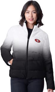 G-III 4HER BY CARL BANKS Women's G-III 4Her by Carl Banks Black San Francisco 49ers Overtime Ombre Full-Zip Puffer Jacket