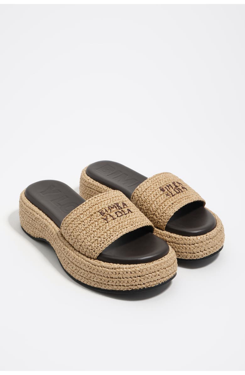 Bimba y Lola Raffia Sandals, Alternate, color, Natural