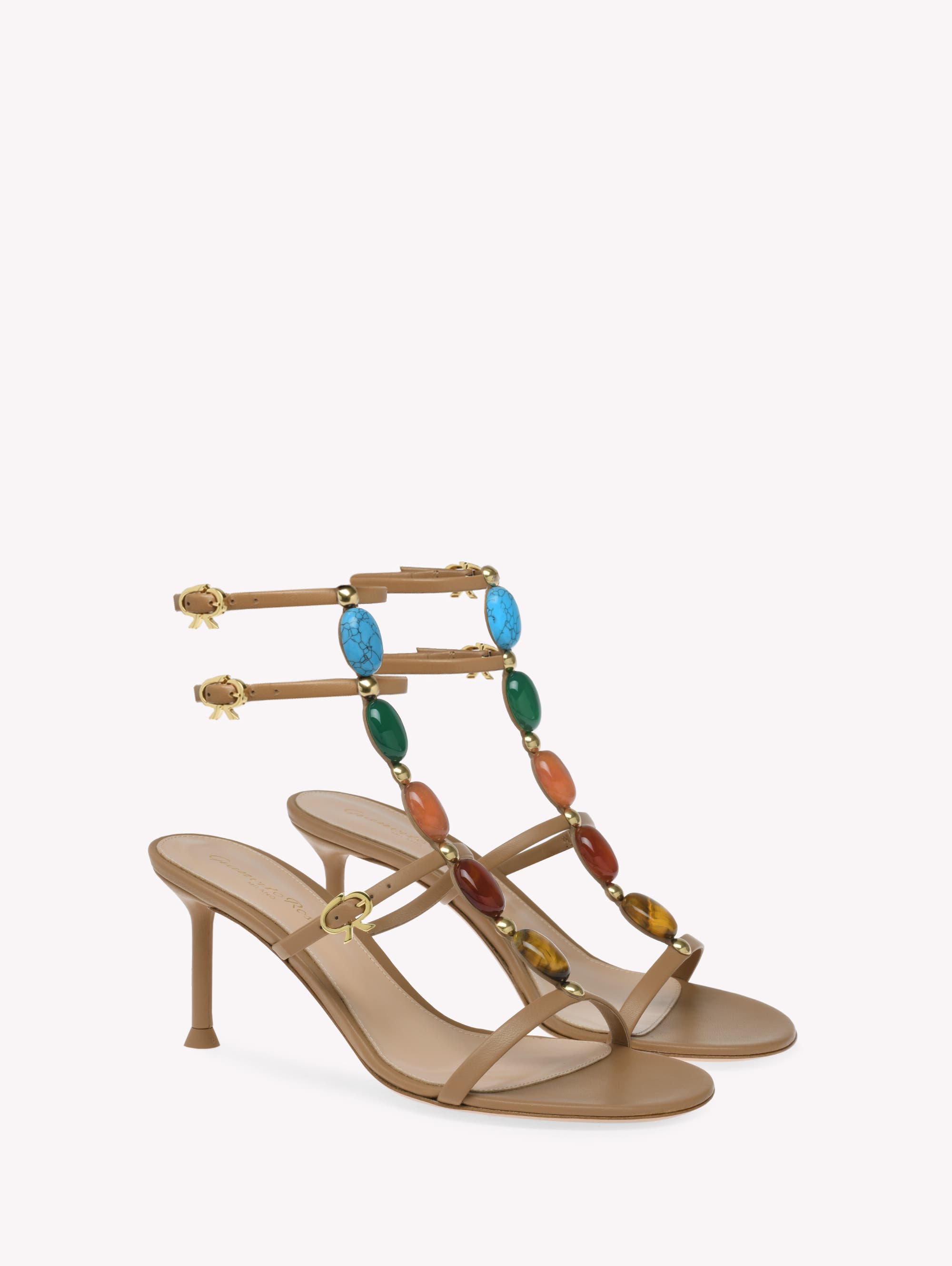 Gianvito Rossi Shanti 70 Sandal, Alternate, color, Brown Nappa