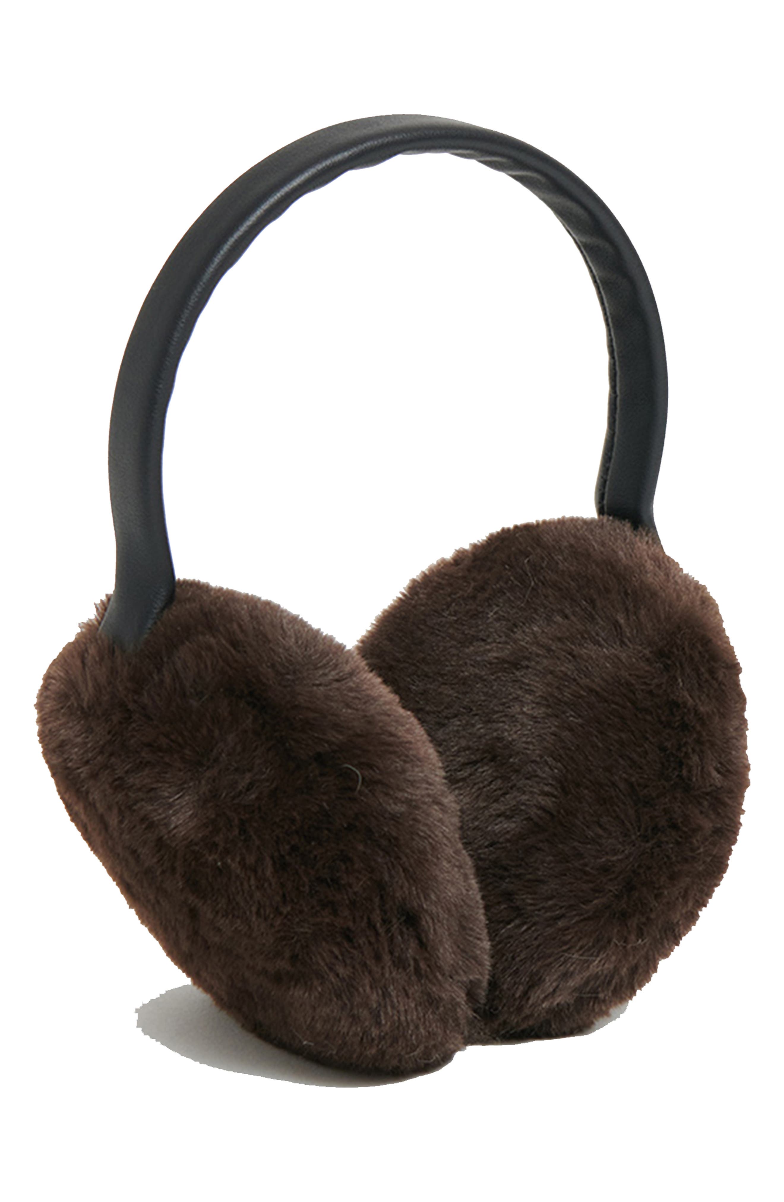 Apparis Esme Faux Fur Earmuffs in Espresso 