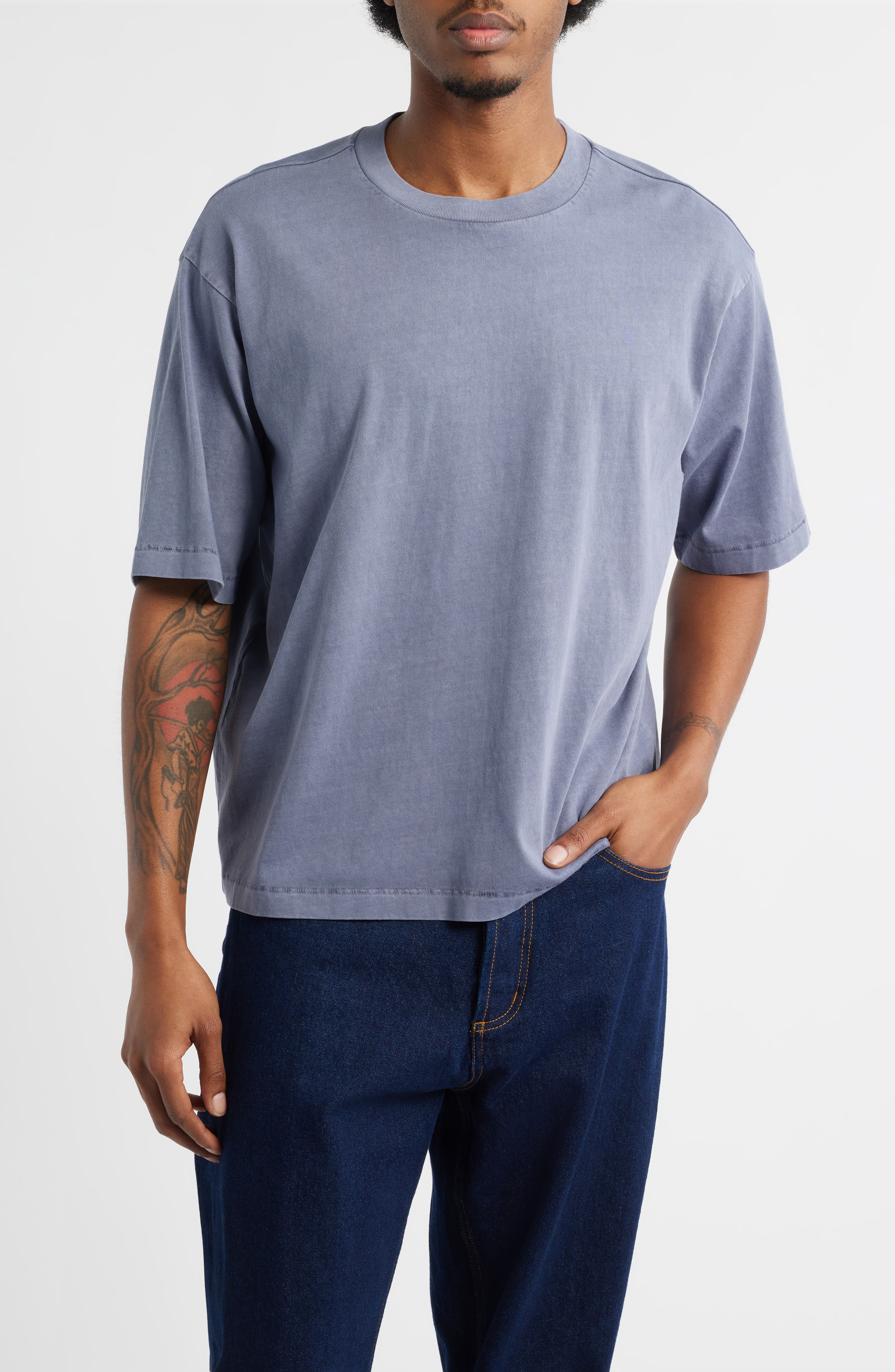Garment Dyed Boxy Crop T-Shirt - image 3