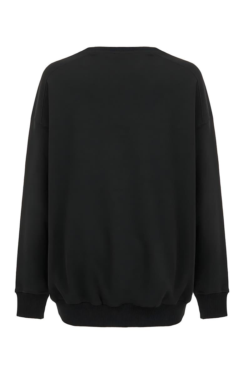 Nocturne Oversized Sweatshirt with Metallic Accessory Details, Alternate, color,