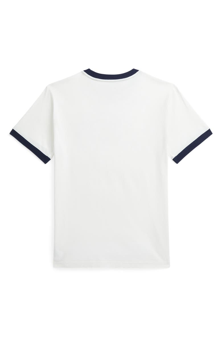 Polo Ralph Lauren Kids' Logo Appliqué Cotton Ringer T-Shirt, Alternate, color, 