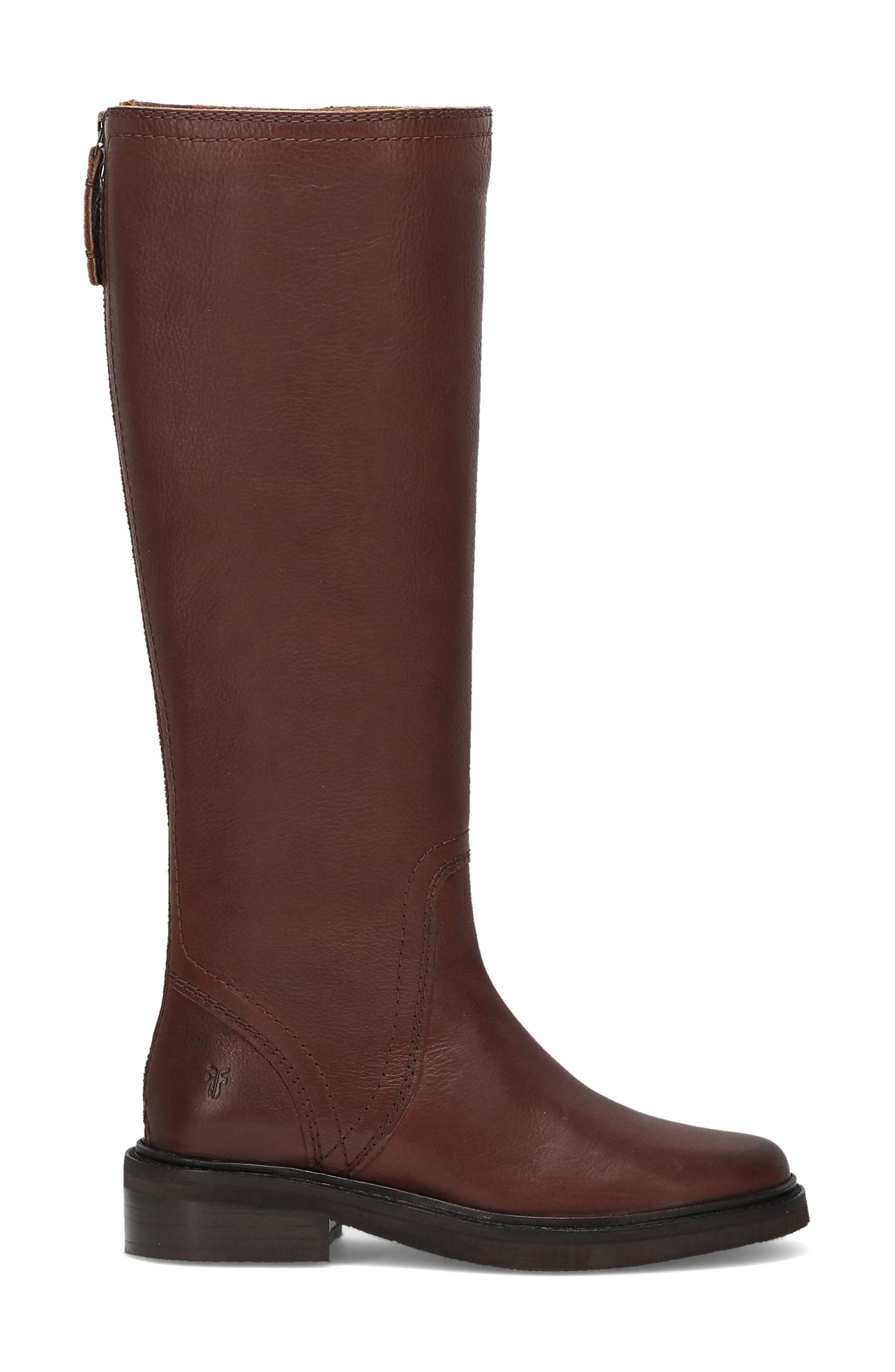 Phoebe Leather Tall Boot, Alternate, color, CHESTNUT