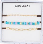 BaubleBar Arm Party Set of 3 Beaded & Chain Bracelets