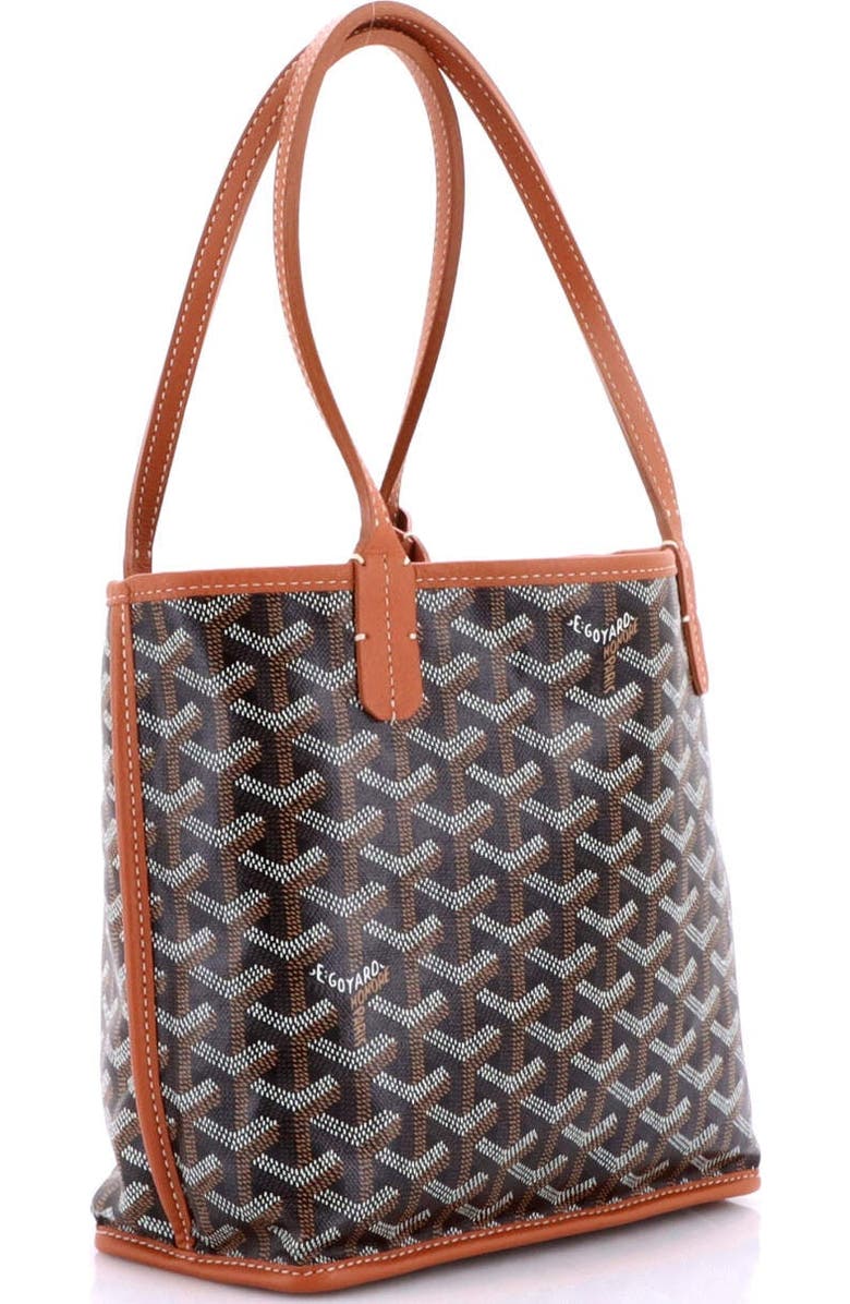 Pre-Owned Goyard Anjou Reversible Tote Coated Canvas Mini, Alternate, color, Brown