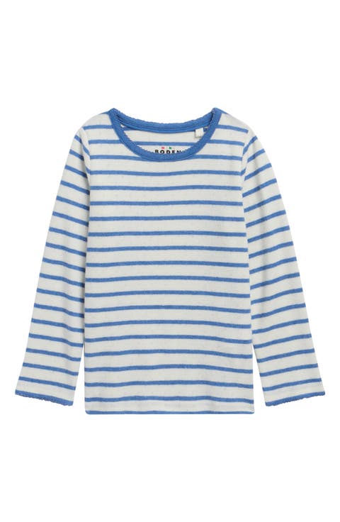 Kids' Pointelle Knit Long Sleeve Top