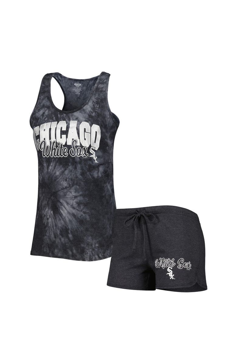 CONCEPTS SPORT Women's Concepts Sport Charcoal Chicago White Sox Billboard Racerback Tank & Shorts Sleep Set, Main, color, Charcoal