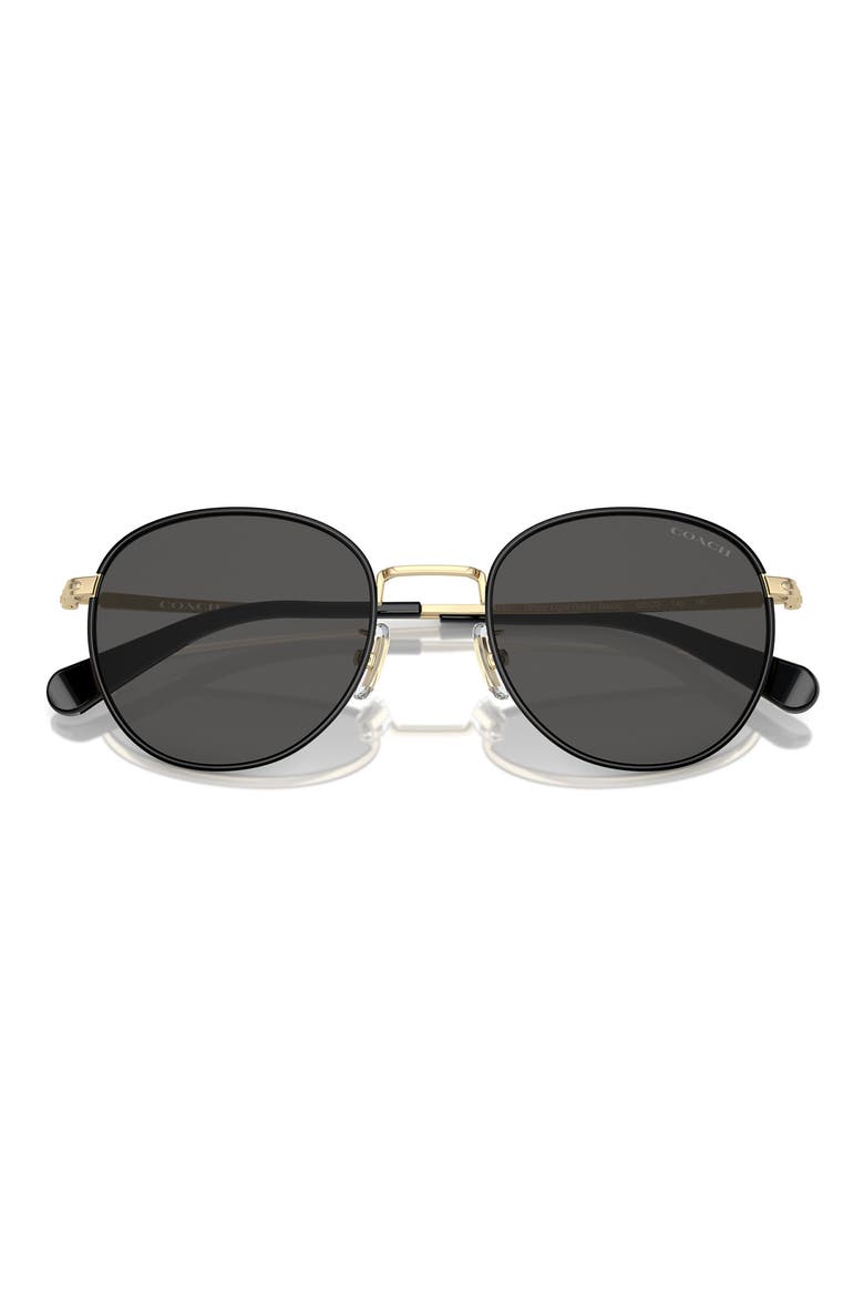 52mm Phantos Sunglasses, Alternate, color, GOLD / BLACK / GREY SOLID