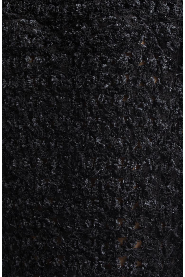 Laser Bouclé Denim Hourglass Jacket, Alternate, color, BLACK