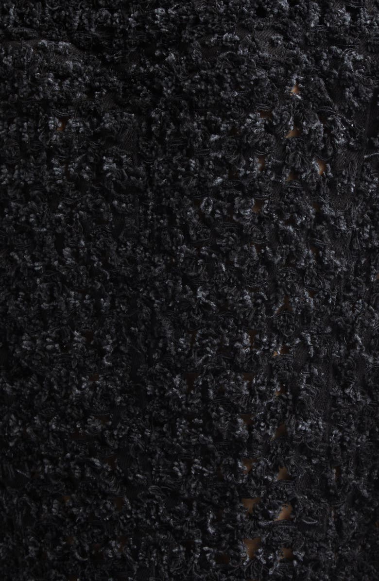 Stella McCartney Laser Bouclé Denim Hourglass Jacket, Alternate, color, Black