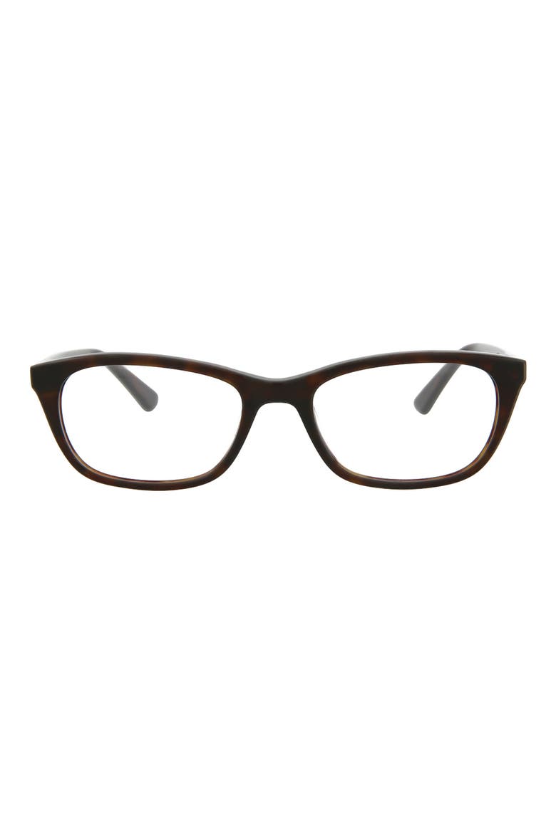 51mm Core Rectangular Optical Glasses, Main, color, HAVANA TRANSPARENT