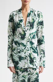 Proenza Schouler Adela Print Long Sleeve Top
